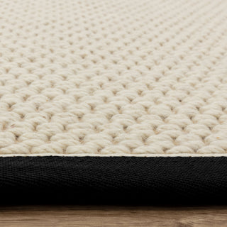 Korra Double Loop rug in charcoal and cream, texture detail