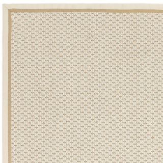 Korra Double Loop rug in cream and linen, detail of the wool and jute weave