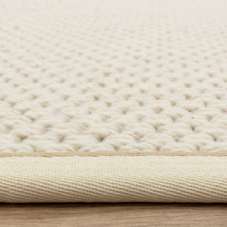 Korra Double Loop rug in cream and linen, texture detail