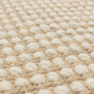 Korra Loop rug in linen and cream, low loop pile detail