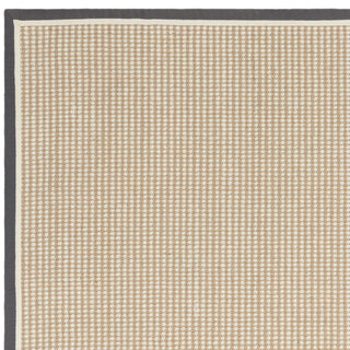 Korra Loop rug in slate and cream, detail of the wool and jute weave