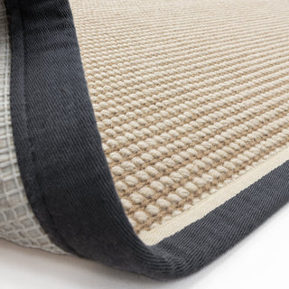 Korra Loop rug in slate and cream, corner detail