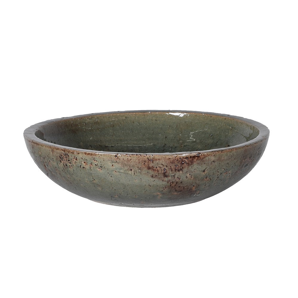 Kyoto Green Glazed Terracotta Bowl Side View