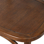 Larsen elm wood dining chair with cross back design and natural wood finish