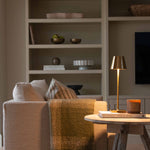 The luxurious Maja Wireless Lamp in elegant gold iron boasts a wireless design and can operate for up to 6-16 hours after only 4-6 hours of charging. Its elegant USB-C cable is included for convenience, making it perfect for elevating any space in your home without the need for a plug socket.