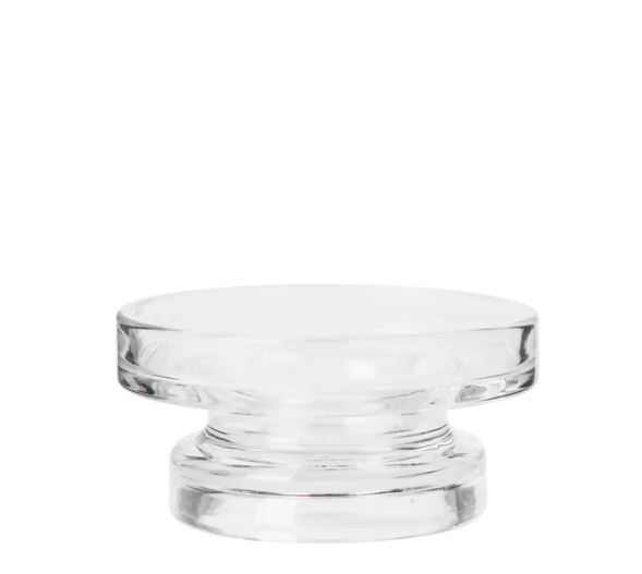 Minimalist glass candleholder for home décor