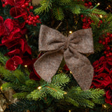 Mocha Noel Elegance Christmas Tree Bow Decoration