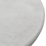 Close-up of the textured round tabletop – stone finish detail