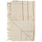 Natural brown stripe throw