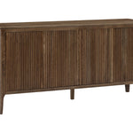 Abberley is a stunning four door brown sideboard in oak and oak veneer, visible grain with ribbed design at front. Removable shelves.

Dimensions:

H80cm W 160cm D 45cm

Weight 58kgs