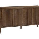 Abberley is a stunning four door brown sideboard in oak and oak veneer, visible grain with ribbed design at front. Removable shelves.

Dimensions:

H80cm W 160cm D 45cm

Weight 58kgs