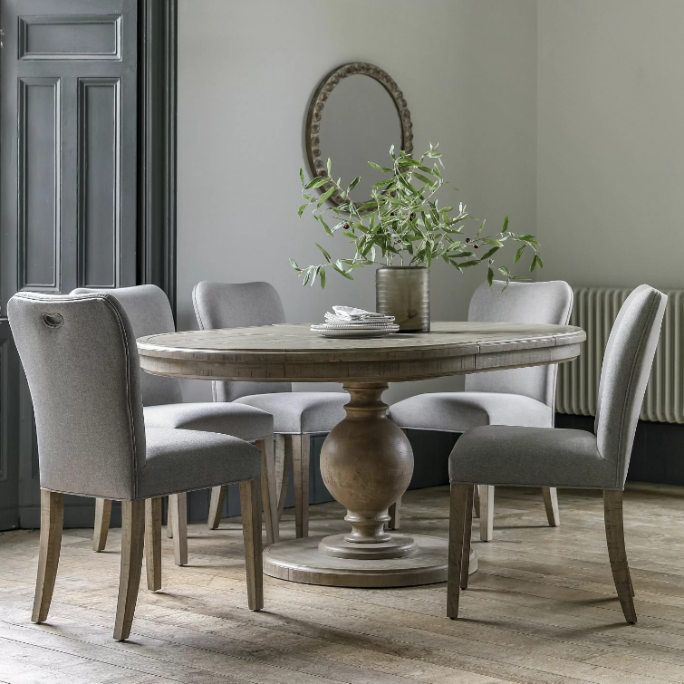 Bring timeless charm and versatility to your dining space with our Pine Extending Round Dining Table. Crafted from solid pine wood, this beautifully finished table blends rustic warmth with functional design. Its classic round shape creates an inviting setting for everyday meals, while the built-in extension mechanism allows you to easily accommodate extra guests—perfect for dinner parties, holidays, or family gatherings.

The natural wood grain and durable finish ensure long-lasting beauty, while the compa