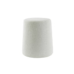 Off White Boucle Pouffe Footstool