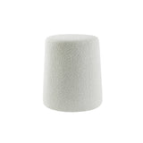 Off White Boucle Pouffe Footstool