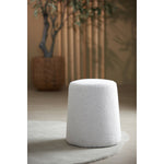Off White Boucle Pouffe Footstool