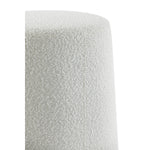 Off White Boucle Pouffe Footstool