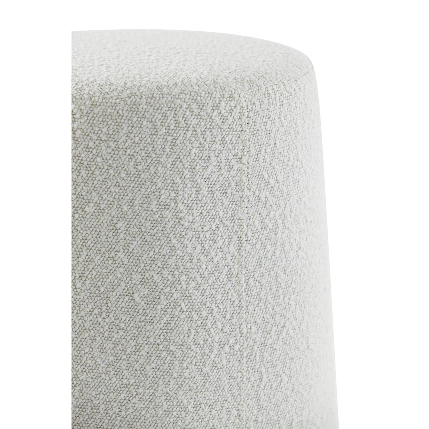Off White Boucle Pouffe Footstool