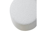 Off White Boucle Pouffe Footstool