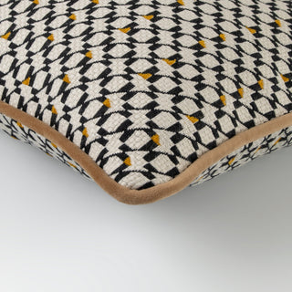 Filkins geometric rectangle cushion in a living room setting