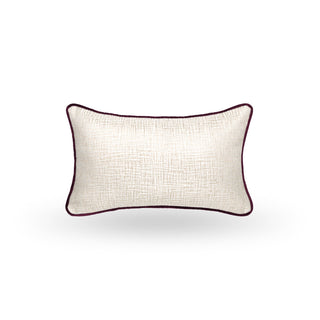 Cranborne Velvet Piped Rectangle Cushion in pearl