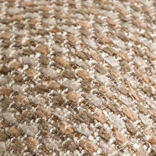 Cherington tweed rectangle cushion with caramel velvet back and piping
