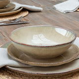 Glazed stoneware dining plates