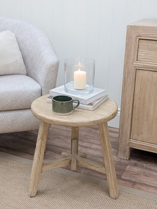 Coleford Round Elm Side Table