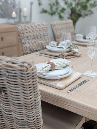 Fairford Elm Cross Leg Dining Table