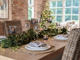 Lifelike faux evergreen garland by CharlesTed Home for festive styling