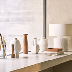 Penelope White Textured Ceramic Table Lamp Compete with Shade