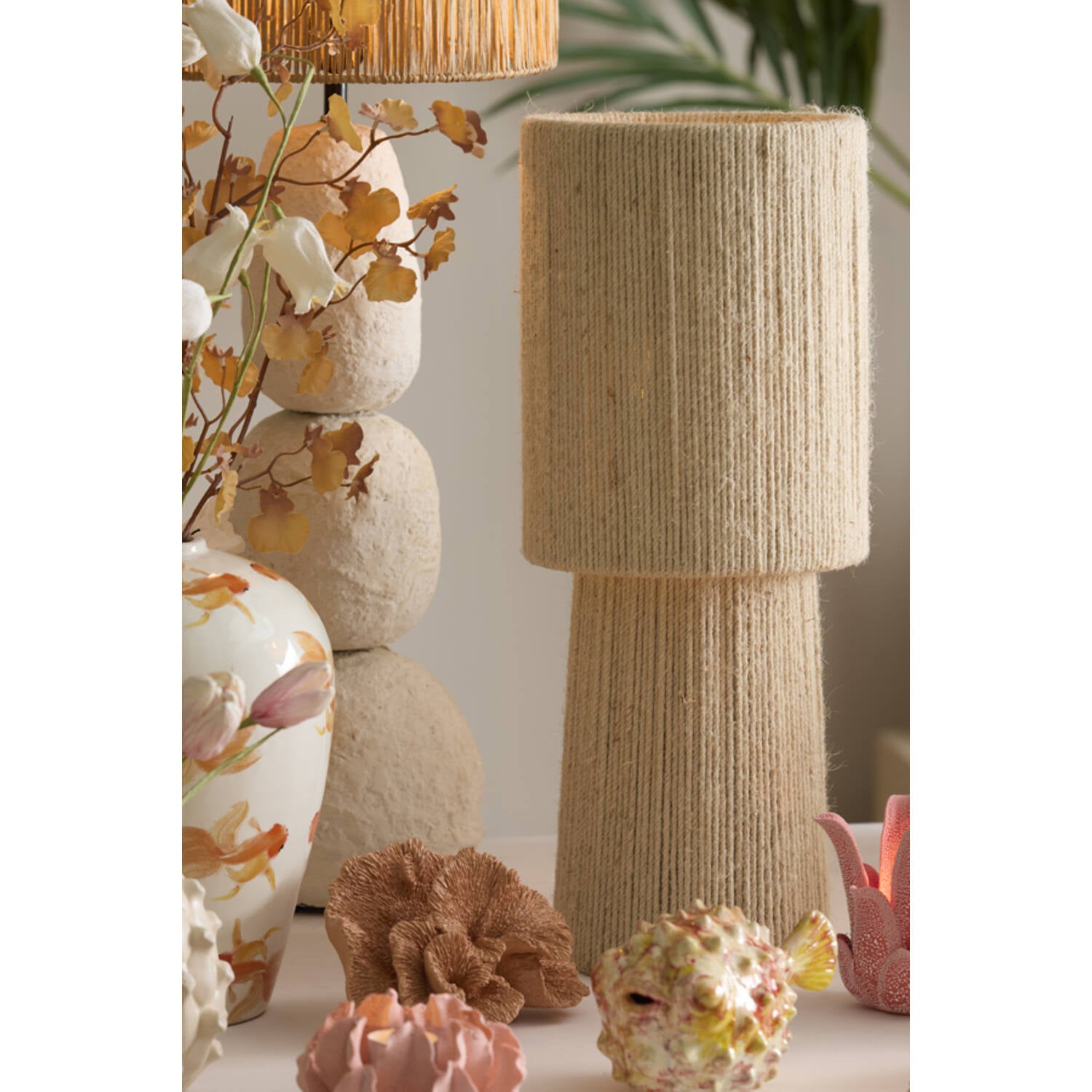 Petra Jute Table Lamp Cream