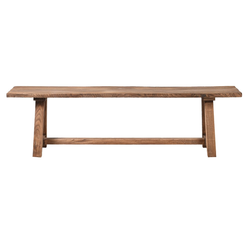 Heritage Reclaimed Elm Wood Dining Bench | Rustic Farmhouse Seating