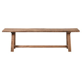 Heritage Reclaimed Elm Wood Dining Bench | Rustic Farmhouse Seating