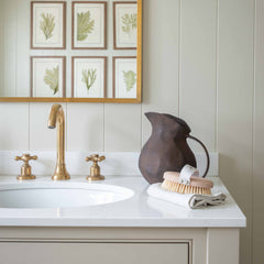 Introduce a warm, earthy touch to your home with this rustic brown metal jug, perfect for adding vintage charm to farmhouse, cottagecore, or traditional interiors. With its hand-forged look and rich brown finish, this decorative metal pitcher offers a natural, timeless appeal.

Perfectly suited as a bathroom countertop accent, it also works beautifully as a vase for dried florals, a kitchen shelf display piece, or a standalone rustic decor element. Its durable metal build and gracefully curved handle make i