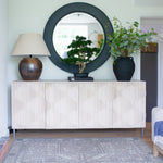 Bring sustainable elegance to your space with this handcrafted sideboard made from reclaimed pine wood. Featuring a unique textured front design with a soft geometric pattern, this eco-friendly sideboard blends rustic charm with modern sophistication. The natural tones and artisanal craftsmanship make it a perfect addition to contemporary, Scandinavian, boho, or farmhouse interiors.

Designed for both style and function, this solid wood sideboard offers ample storage space while serving as a stunning statem