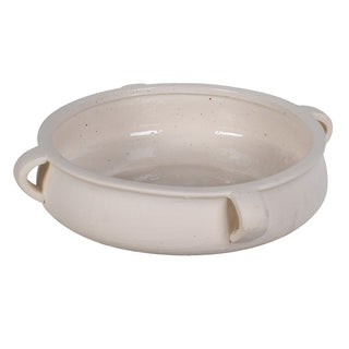 Rye Large Cream Ceramic Bowl with Handles