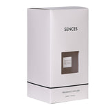White packaging box for a fragrance diffuser with 'SENCES' branding on a white background