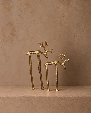 Nordic Gold Reindeer Figurine | Two Sizes