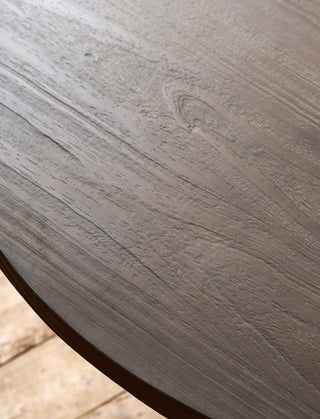 Ebrington round reclaimed pine dining table, view 3