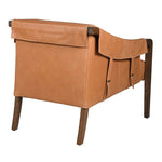 Rear view of Saddleback chair highlighting flap detail and frame