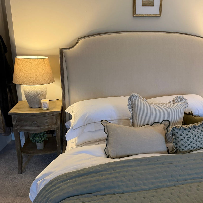 Salcombe Linen & Old Pine Super King Bed Frame