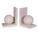 Santorini Travertine Effect Bookend Set – Side View