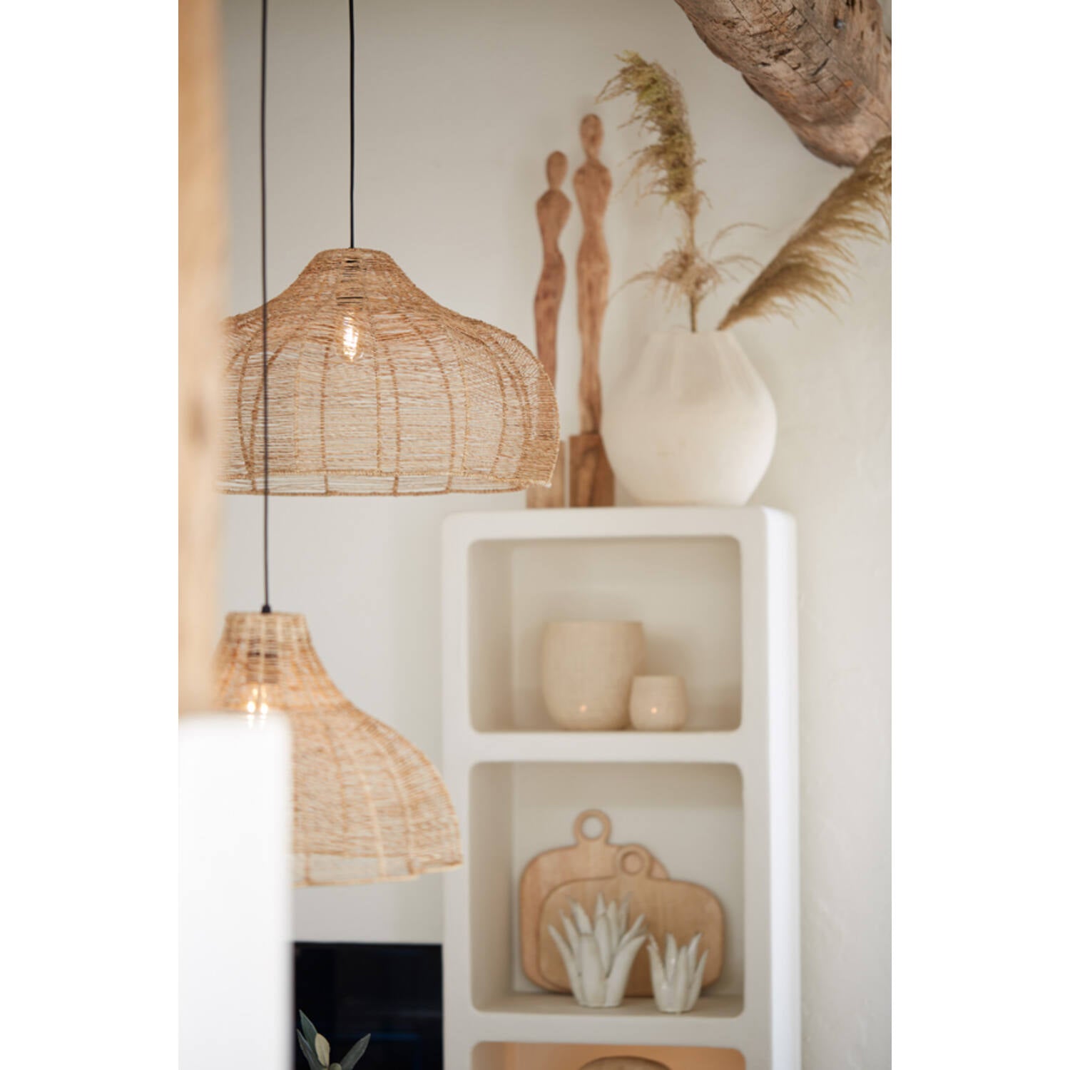 Scallop Edge Jute Lampshade