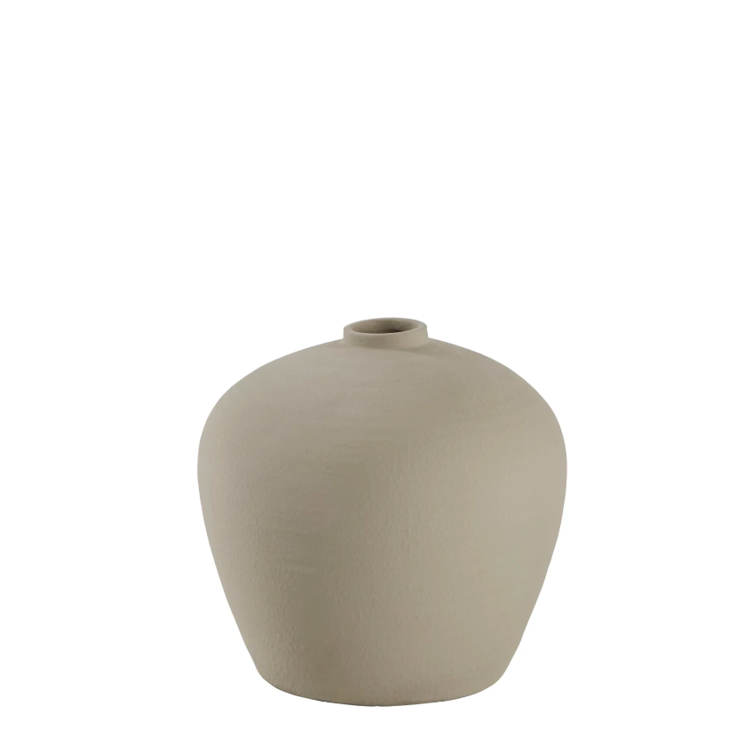 Soft Grey Stoneware Vase