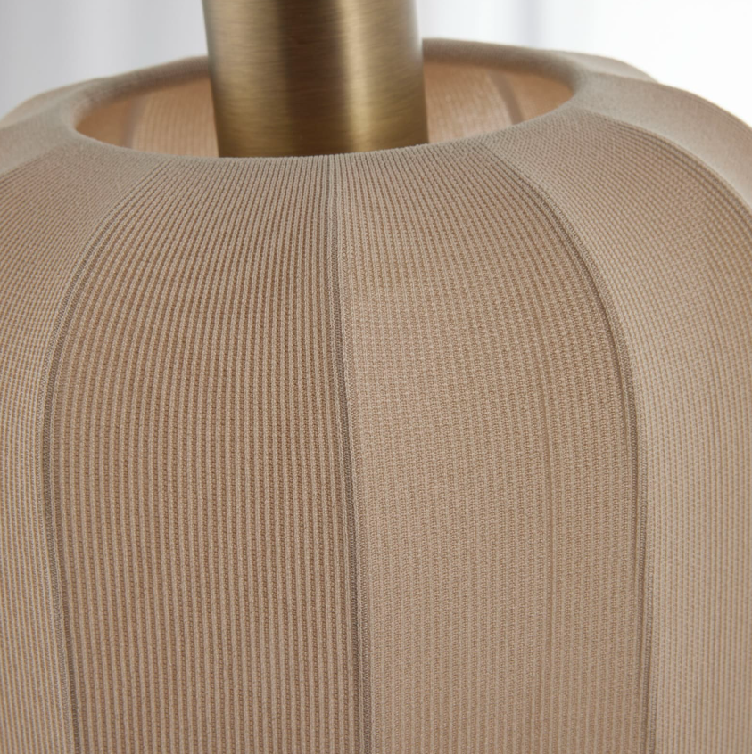 Soft Gold and Taupe Floor Lamp