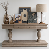 Two drawer Console table with balustrade legs