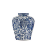 This beautiful vase features traditional chinoiserie design in a timeless blue and white colour scheme.