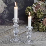 Charles Ted Decorative Glass Candlestick | Available in Two Sizes