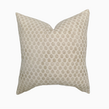 Charles Ted Jaxon | Ivory Tan Floral Hand block Print Cushion Cover