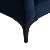 Vivienne Navy Upholstered Sofa | Steel Leg